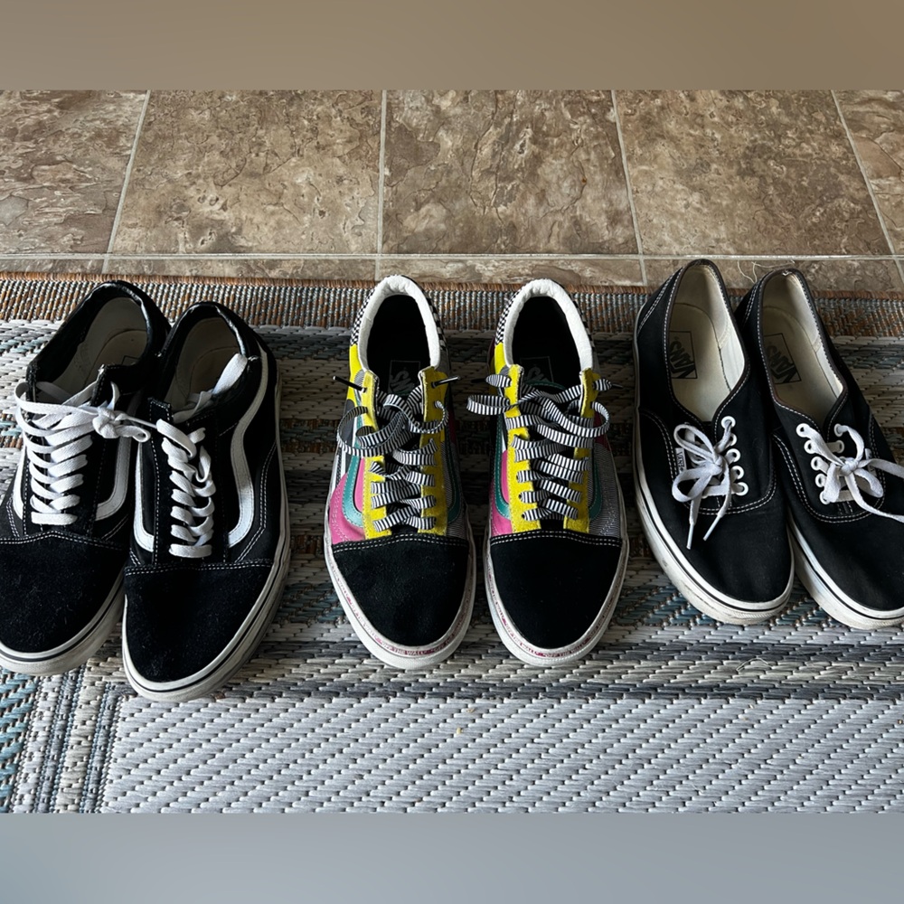 Vans Men’s Shoes Size 9.5 - Multicolor and Black Sneakers